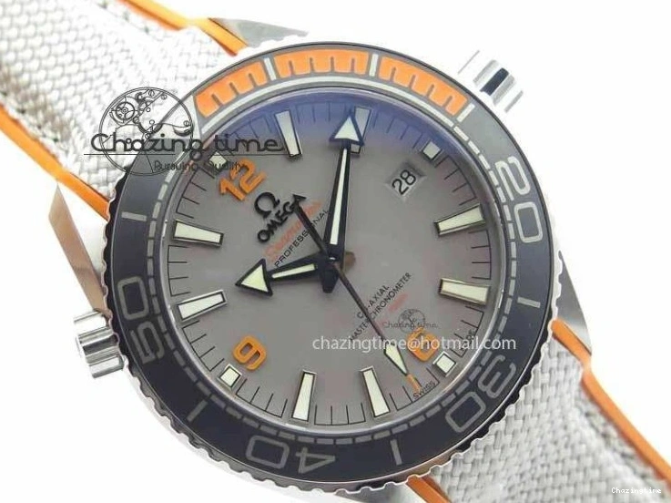 0326 Planet Ocean 2016 43.5mm SS OM 1:1 Best Edition Gray Dial On Nylon Strap A DailyWear 8166